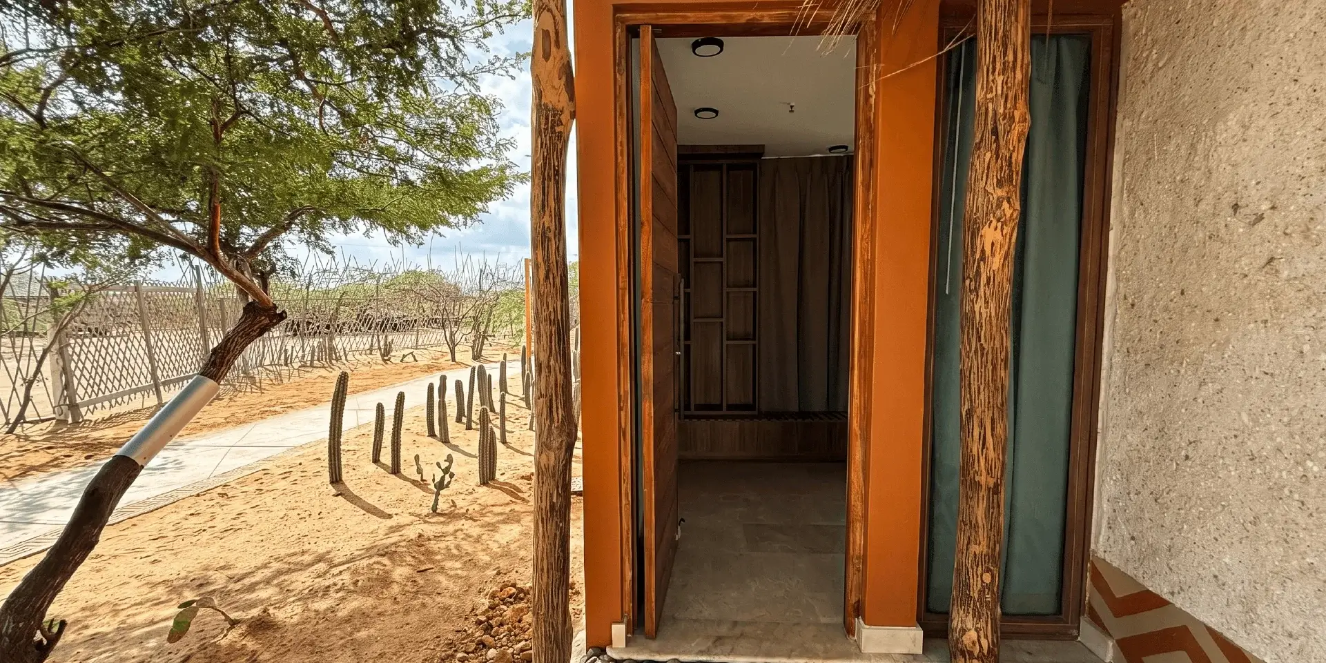 on-vacation-colombia-destino-la Guajira-Hotel Wayira Beach-Anasü entrada fachada-8